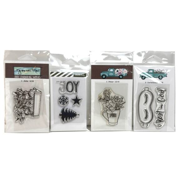 Lot Of 13 Christian Scrapbooking Stamps By The Well With Scripture Reference NEW - Picture 2 of 3